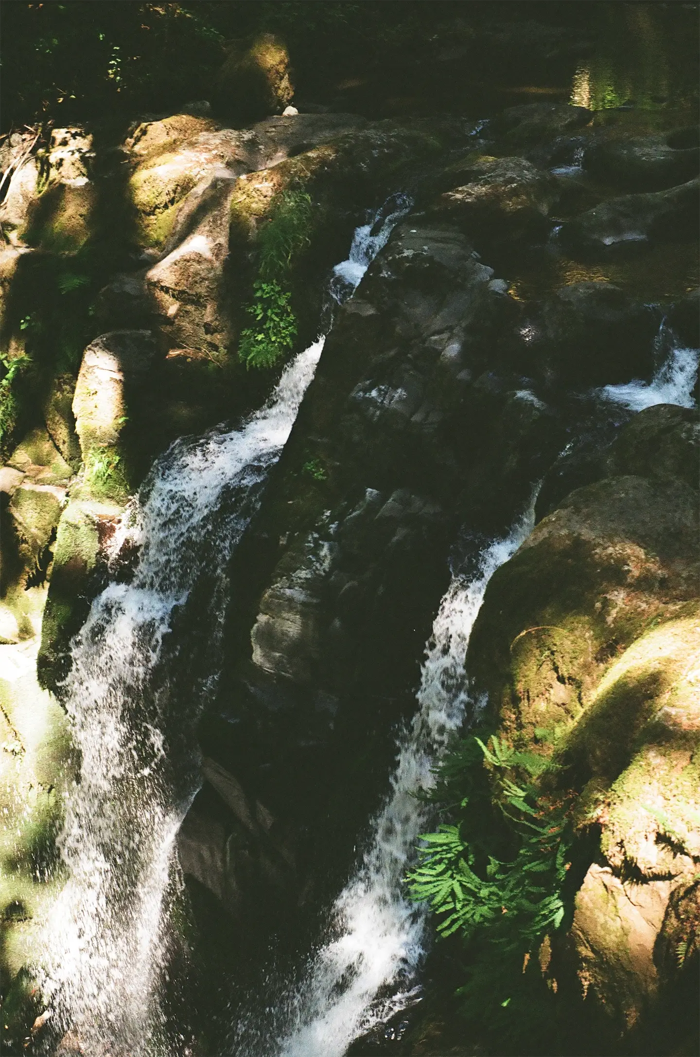 Majestic Falls in Lebanon, Oregon top-down view